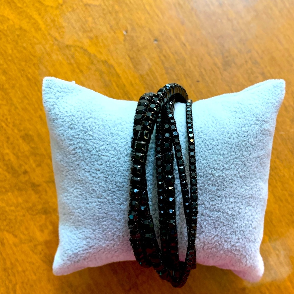 Black Rhinestone Bangle